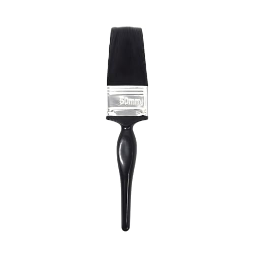 Caneuf Double Thickness Triple Boiled Paint Brush | Pure Nylon Blend Round Bristles Paint Brush for Oil, Canvas and Wall Painting & Cleaning Delicate Items, 2 inches (50 mm) (Pack of 1) - Image 1