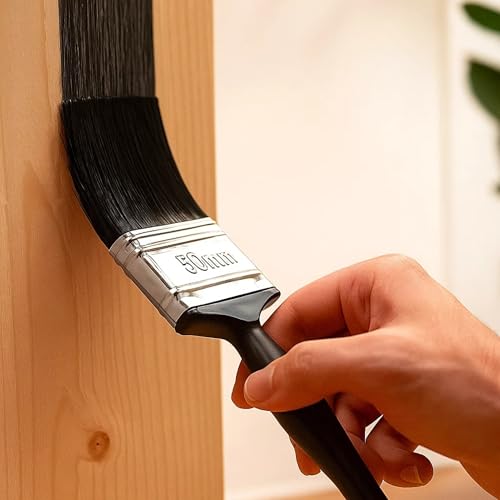 Caneuf Double Thickness Triple Boiled Paint Brush | Pure Nylon Blend Round Bristles Paint Brush for Oil, Canvas and Wall Painting & Cleaning Delicate Items, 2 inches (50 mm) (Pack of 1) - Image 5