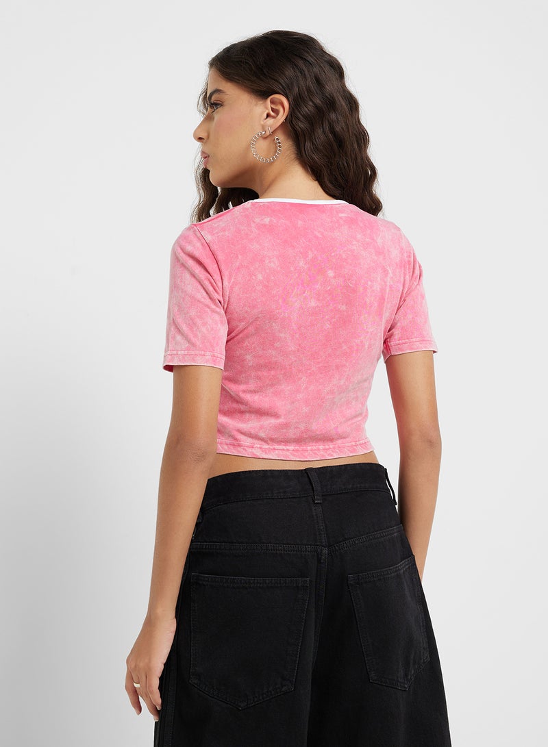 Ginger Garment Dye Sccop Neck Tshirt  - Image 2