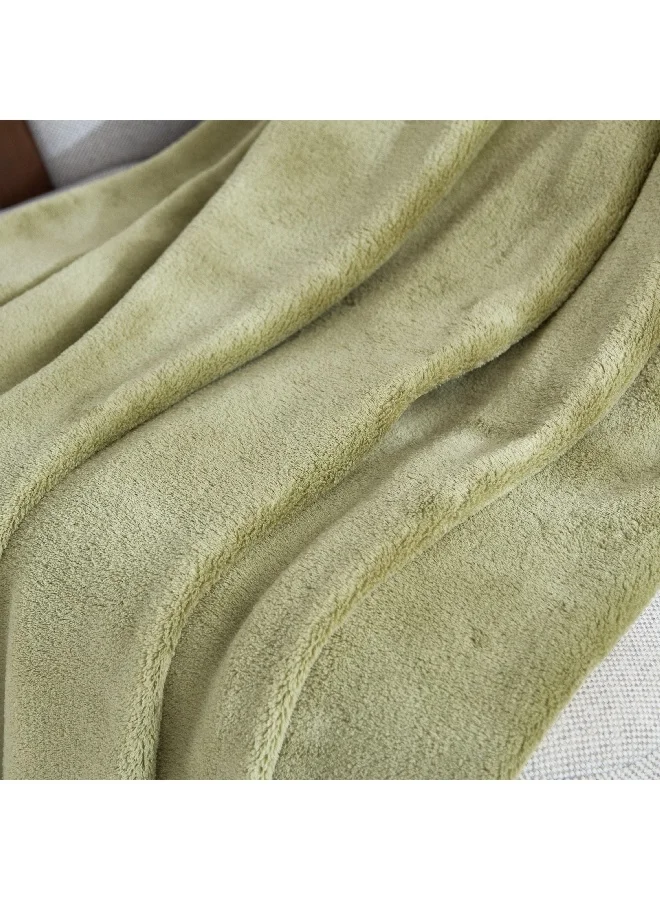 Home Box Ontario Solid Coral Fleece Throw 170 x 120 cm