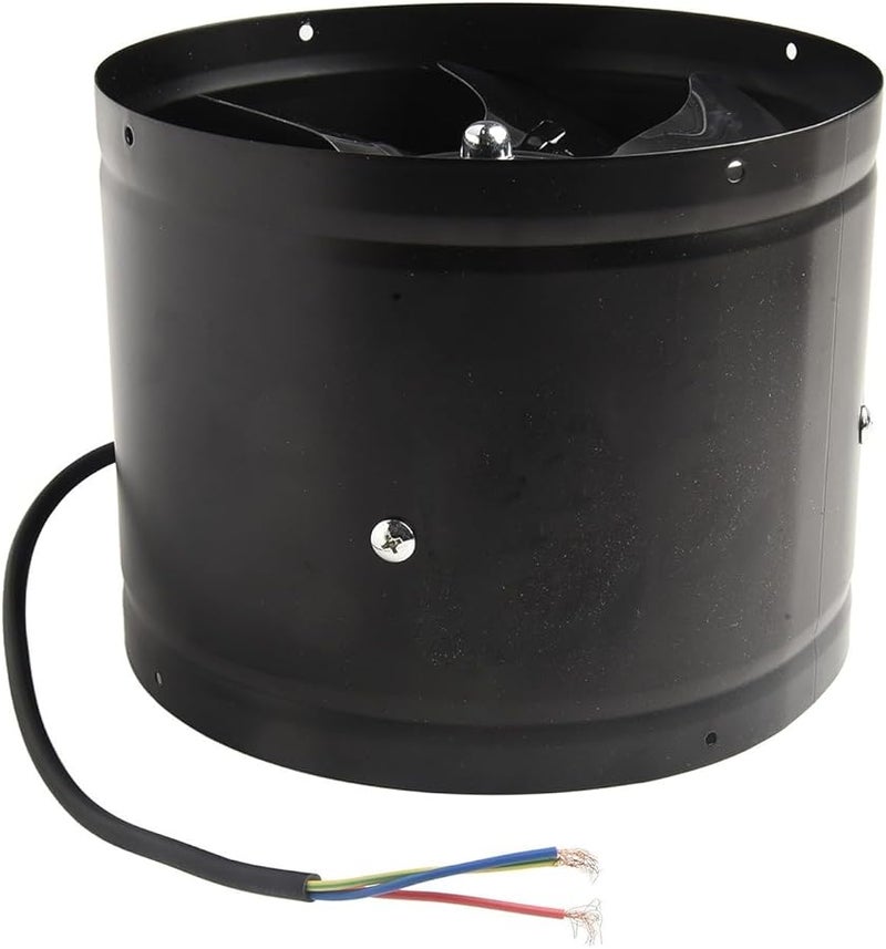 200Mm Black Inline Extractor Fan 1050 M3H Quiet Duct Ventilation For Smoke Removal - Image 3