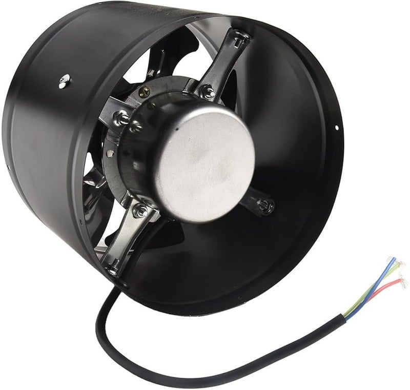 200Mm Black Inline Extractor Fan 1050 M3H Quiet Duct Ventilation For Smoke Removal - Image 5