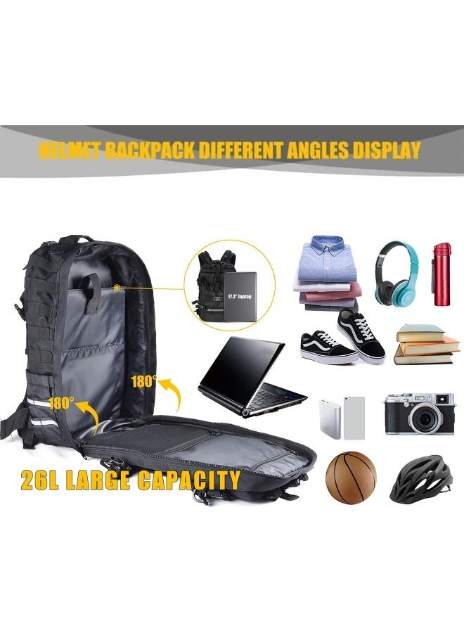 Sresk Waterproof 26L Molle Motorcycle Helmet Holder/Cycling Helmet Storage/Hiking Helmetcatch Bag/Backpack  - Image 3