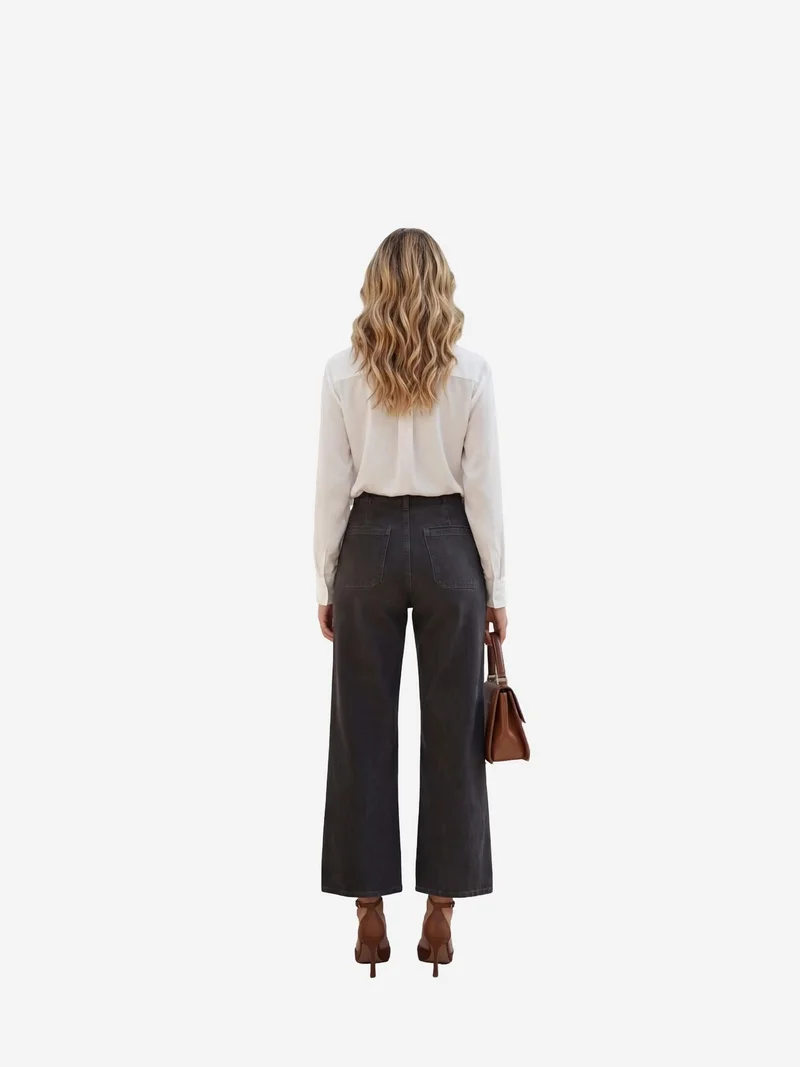 My Fashion MY FASHION High Waist Denim Pants with Zipper