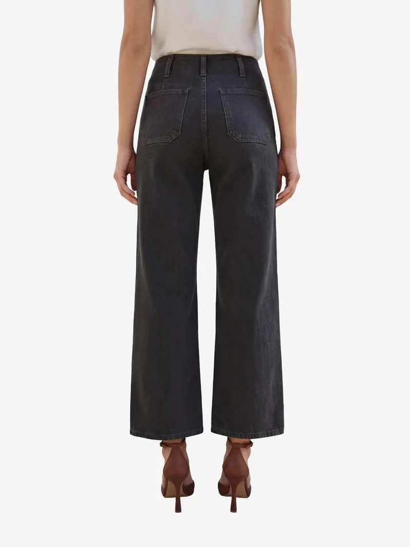 My Fashion MY FASHION High Waist Denim Pants with Zipper