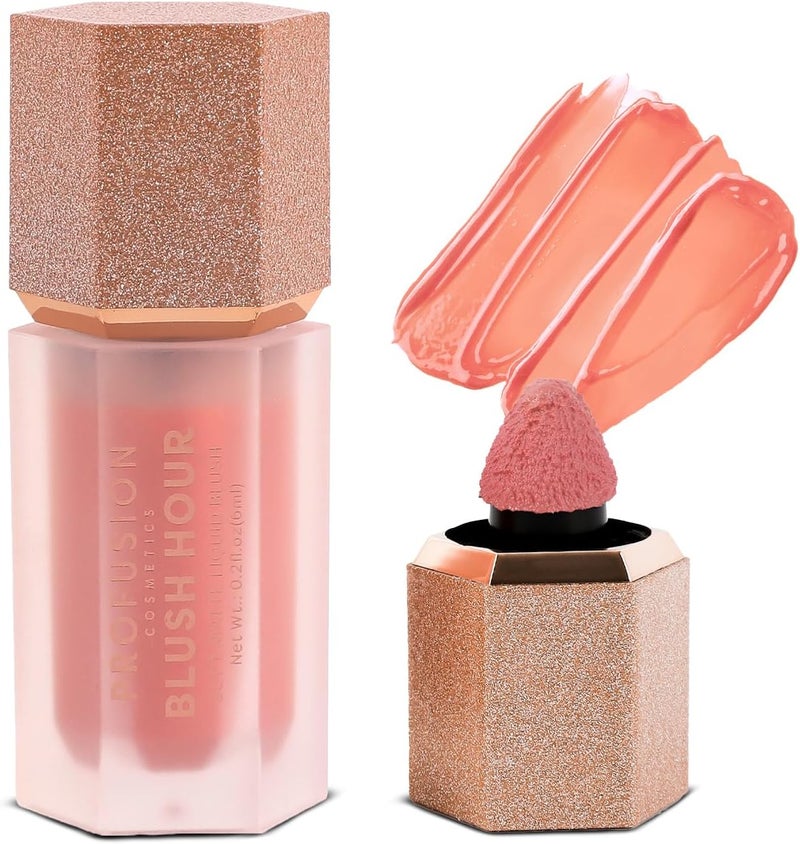 Profusion Cosmetics Blush Hour for Face Lightweight and Long Wearing Soft Matte Liquid Blush Provides Natural Finish Creamy Texture Which is Buildable Essential Beauty Tool for Raising Your Glow