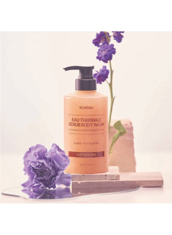 KUNDAL Eau Thermale Scrub Body Wash - Leather Iris 500ml - Image 2