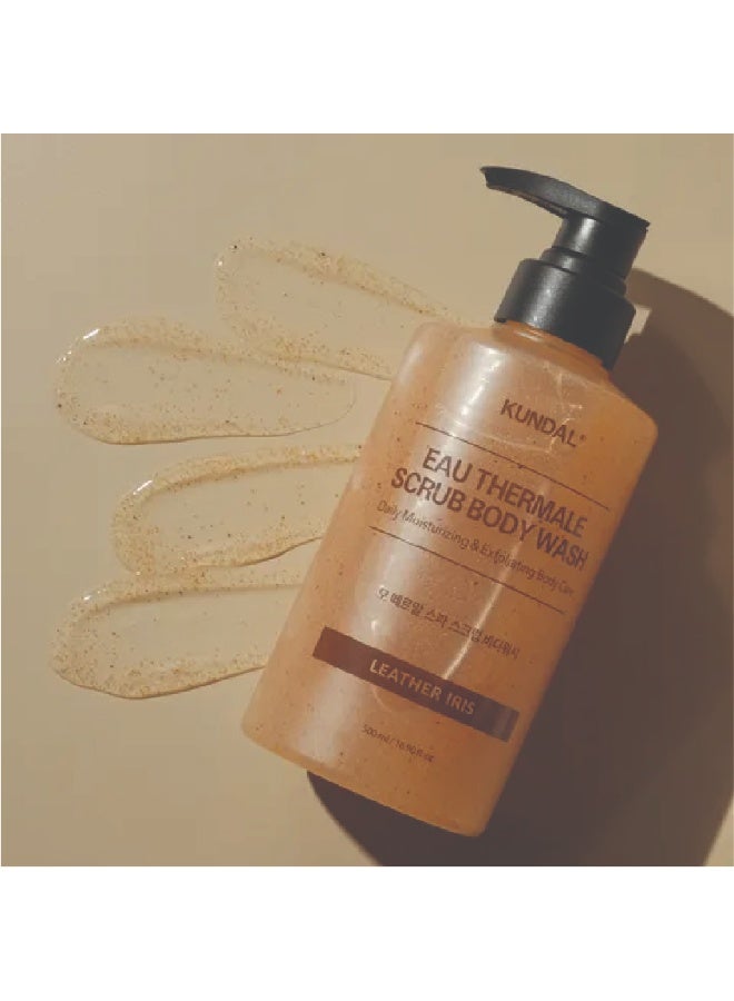 KUNDAL Eau Thermale Scrub Body Wash - Leather Iris 500ml - Image 3