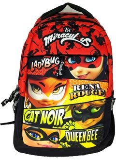 Miraculous Ladybug Three Compartment Red Children's Primary School Bag and Nutrition  - Image 2
