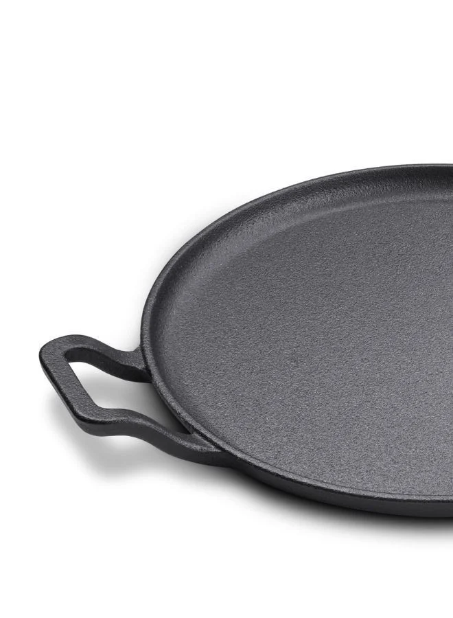 Prestige Prestige Cast Iron Flat Tawa 28 cm | Induction Cast Iron Tawa Pan for Roti/Chapati/Dosa with Stick Handle | Pre-Seasoned Cast Iron Cookware PR48885