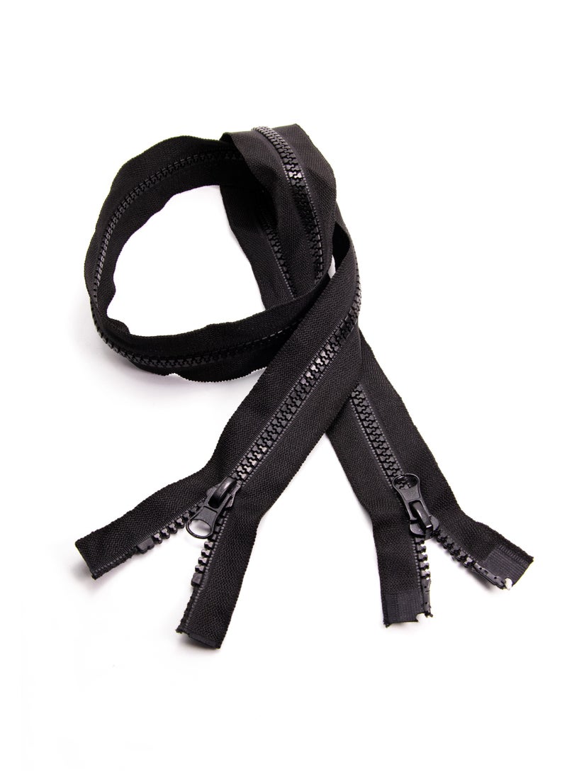 Generic 2pcs No.5, 2Slider Tractor Zipper Open Tail Zipper 90cm (Black Color)  - Image 4