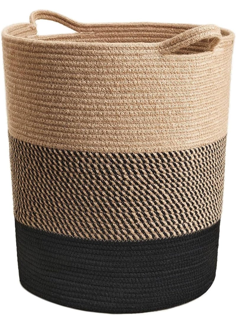 RUGSZONE RUGSZONE Laundry Basket Large Laundry Hamper Woven Baskets for Storage 178 x 158 x 138 Wicker Laundry Basket for Living Room Dirty Clothes Basket Baby Hamper for Nursery jute  - Image 1