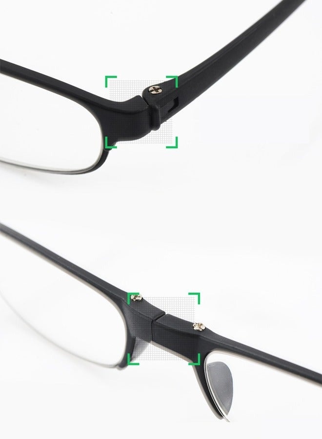 سِيمِير نظارات قراءة قابلة للطي +1.00D، عالية الوضوح، مقاومة لإجهاد العين، مناسبة للرجال والنساء على حد سواء - Image 3