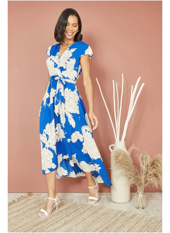 ميلا لندن Blossom Print Wrap Midi Dress