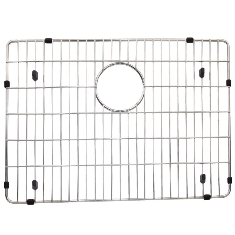 folosem EBG1914 Stainless Steel Sink Grid and Protector, 19" x 14" With Rear Drain for Single Bowl Kitchen Sink Bottom - Image 1