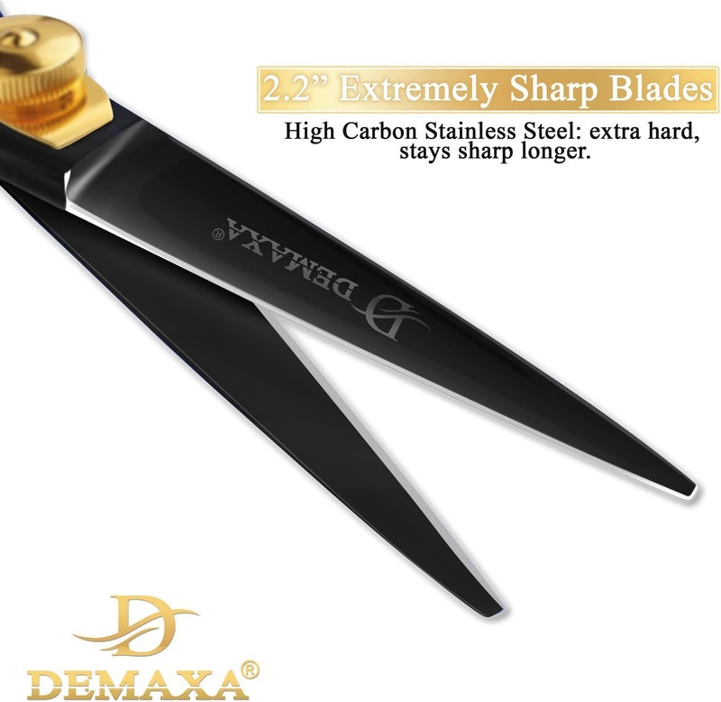 DEMAXA - 5.5" Beard & Mustache Scissors Set with Comb, Rust Proof Stainless Steel, Professional Sharpening - Image 5
