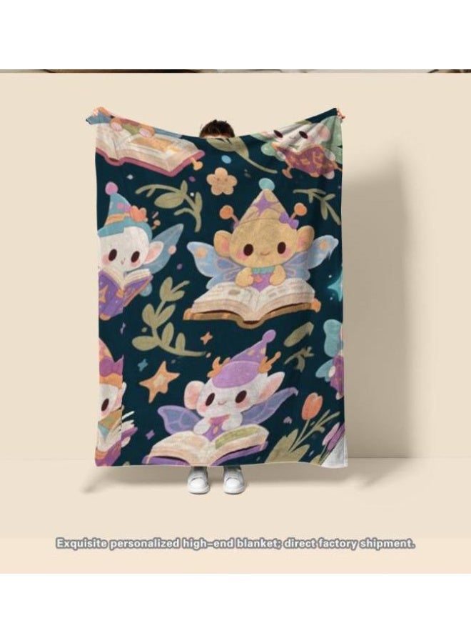 general Baby and children's cartoon flannel thin blanket (warm and comfortable, suitable for sleep, game use) 70cm*100cm - Image 3