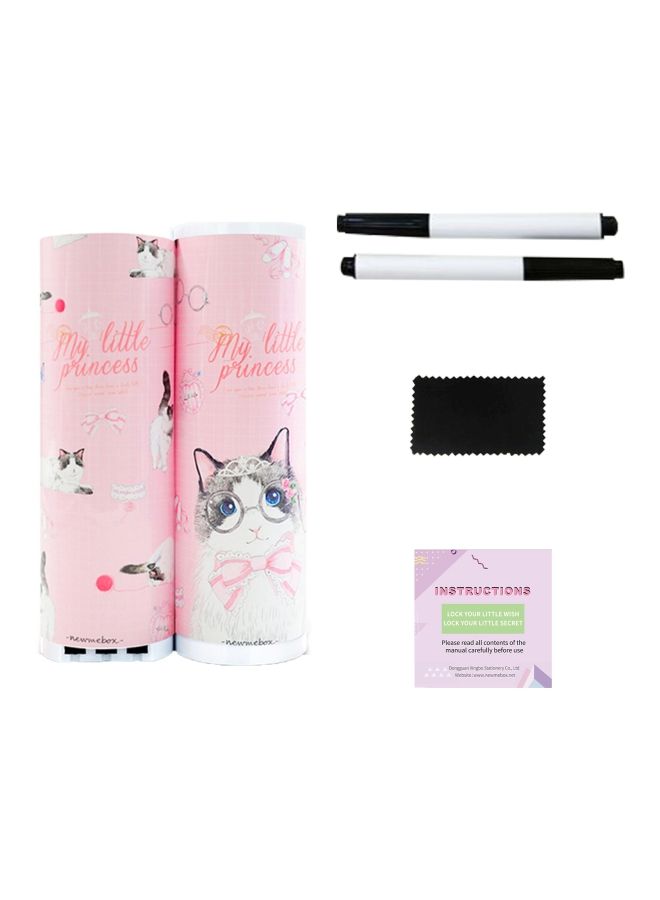 NIBEMINENT NBX Password Pencil Case Cute Cartoon Princess Cat Multicolour - Image 1