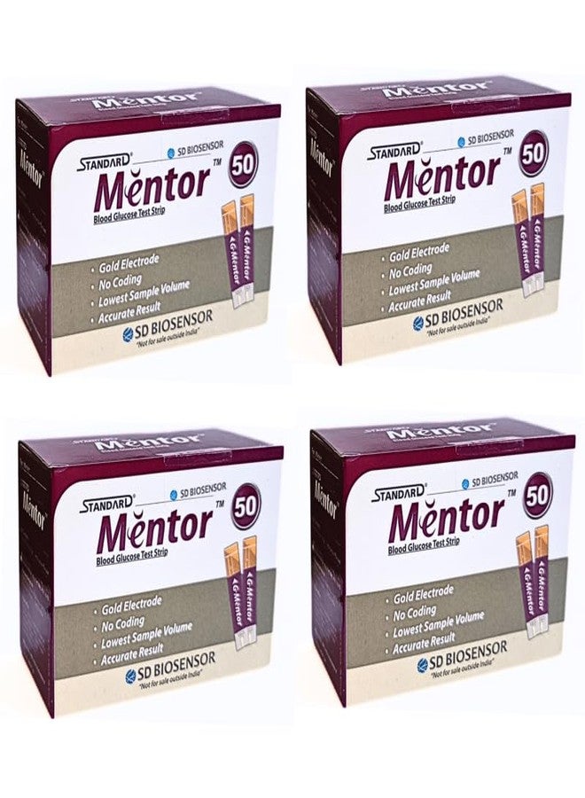 STANDARD Mentor Blood Glucose Test Strips (Pack of 200) - Glucometer Strips - Image 1