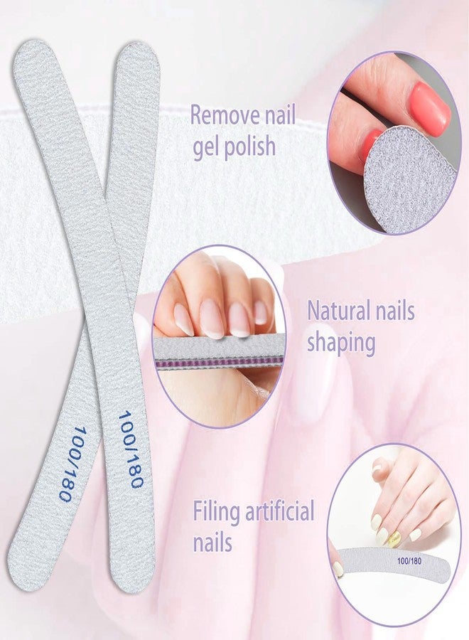ماديا، قطعتان من مبرد الأظافر، ملمع أظافر للأظافر الأكريليك والطبيعية، ألواح صنفرة لتشكيل الأظافر الطبيعية وتلميعها، وجهان، حبيبات 100/180، أداة للعناية بالأظافر، ورق صنفرة - Image 5