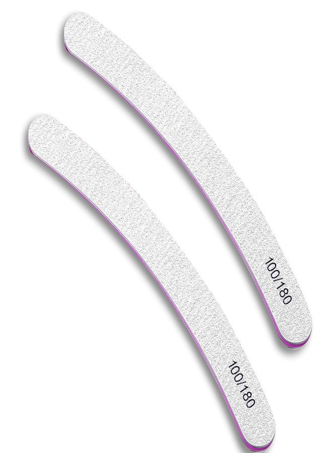 ماديا، قطعتان من مبرد الأظافر، ملمع أظافر للأظافر الأكريليك والطبيعية، ألواح صنفرة لتشكيل الأظافر الطبيعية وتلميعها، وجهان، حبيبات 100/180، أداة للعناية بالأظافر، ورق صنفرة - Image 1