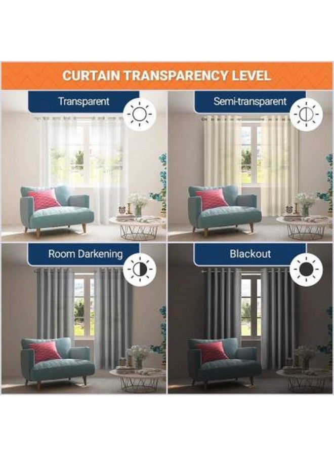 AIRWILL Yellow Checkered Pattern Cotton Window Curtains 4X5Ft Pack of 2 Pieces, Opaque, Grommet Curtains - Image 3