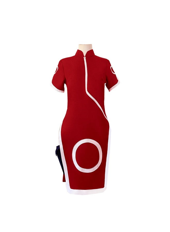 NIBEMINENT Ninja Sakura, Haruka, and Wild Sakura are dressed in cheongsam, leg bindings, and a 2D costume without a bag - Image 1