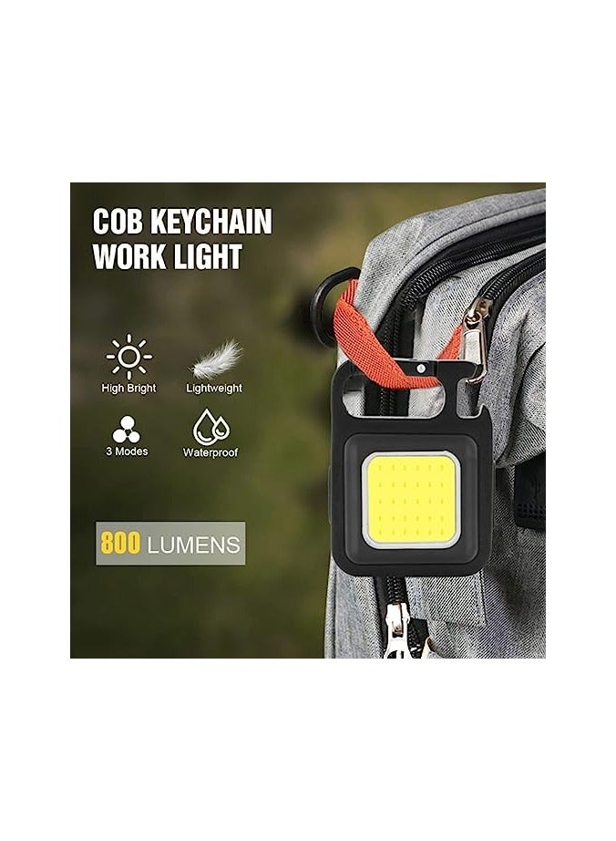 Spaceshoop Rechargeable Flashlight 3 Light Modes Foldable Stand with Can Opener for Fishing Hiking Camping 2pcs - Image 2