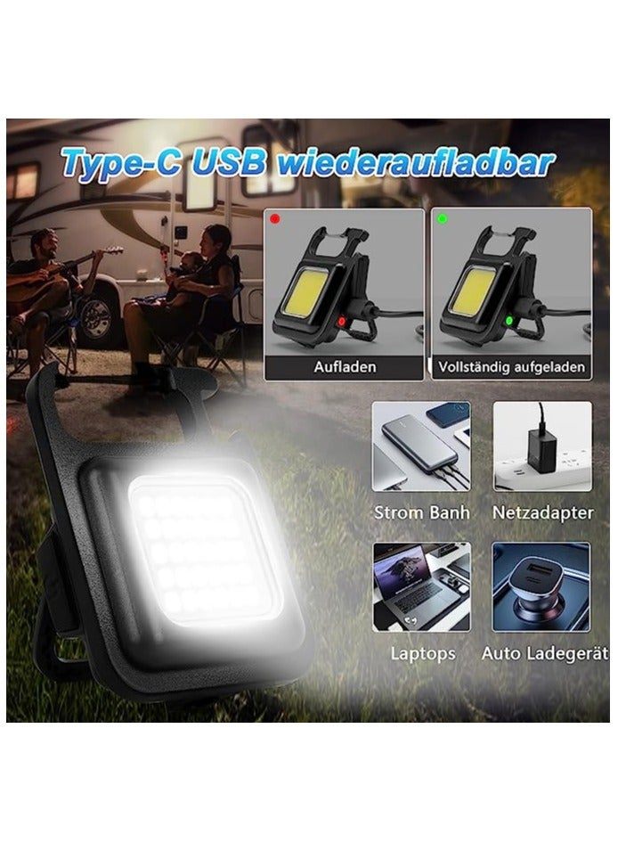 Spaceshoop Rechargeable Flashlight 3 Light Modes Foldable Stand with Can Opener for Fishing Hiking Camping 2pcs - Image 4