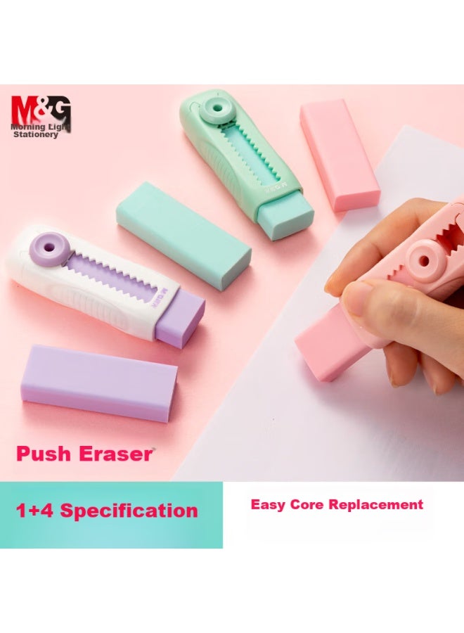 ام اند جي M&g Stationery ممحاة آيس كريم دفع وسحب، بقايا منخفضة، شوائب أقل، نظيفة، ممحاة قلم رصاص قابلة لإعادة التعبئة، 1 عبوة ماتشا آيس Axpq4213 - Image 5