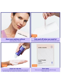 WRINKLES SCHMINKLES Wrinkles Schminkles Neck Wrinkle Patch - Reusable Silicone Smoothing Pads, Sensitively Formulated Wrinkle Patches. Reduce Wrinkles - Innovative Wrinkle Treatment - Targeting Neck Wrinkles (1 Pack)  - Image 4