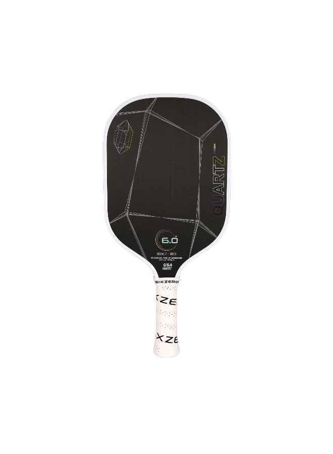 Six Zero Quartz Pickleball Paddle (Black/Lime/Fuchsia) - Image 5