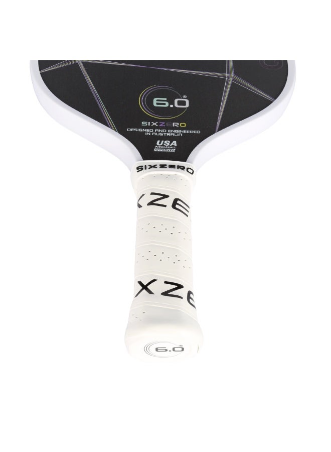Six Zero Quartz Pickleball Paddle (Black/Lime/Fuchsia) - Image 4