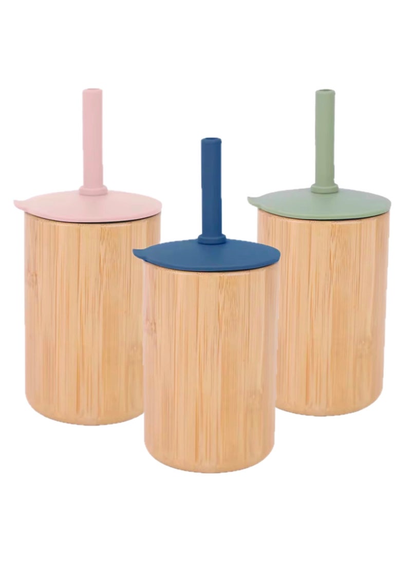 Bamboo Toddler Sippy Cup with Silicone Straw - BPA-Free, Eco-Friendly Baby and Kids Drinking Sipper Cup, 170ml (Blue) - pzsku/ZF62C7BC351B83A97D4FEZ/45/_/1738956852/19ba84c6-3272-4261-9f03-735fa9a398c8