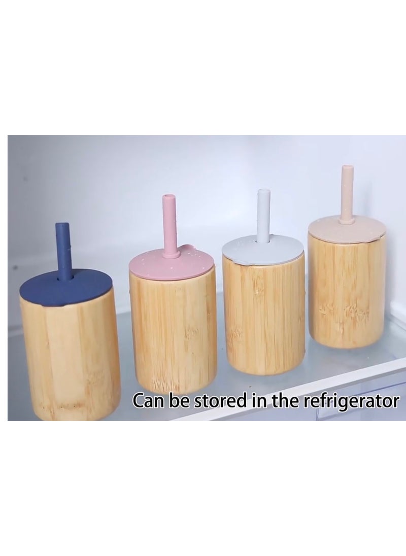 Bamboo Toddler Sippy Cup with Silicone Straw - BPA-Free, Eco-Friendly Baby and Kids Drinking Sipper Cup, 170ml (Blue) - pzsku/ZF62C7BC351B83A97D4FEZ/45/_/1738957104/84f3b4d4-aea7-4b9f-b398-2dbf790e491a