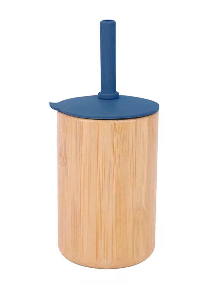 Bamboo Toddler Sippy Cup with Silicone Straw - BPA-Free, Eco-Friendly Baby and Kids Drinking Sipper Cup, 170ml (Blue) - pzsku/ZF62C7BC351B83A97D4FEZ/45/_/1738957174/8b2d3d7e-fbd0-494a-8346-110112d63f20