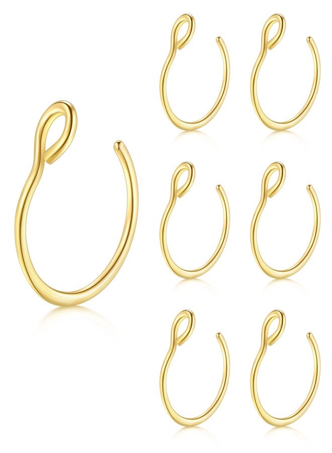 QWALIT حلقات أنف مزيفة من كوالت، حلقات أنف مزيفة للنساء، ثقب أنف مزيف، حلقات أنف مزيفة، حلقات أنف مزيفة، أقراط صغيرة مزيفة، حلقات ذهبية - Image 1