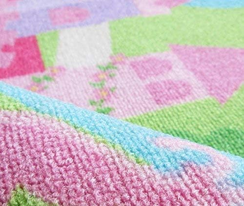 HUAHOO Pink Girls Bedroom Rugs Cartoon Castle Kids Rug Bedroom Floor Rugs Nylon Cartoon Kids Living Room Carpet (80x120cm(31.5''x47'')) - Image 5
