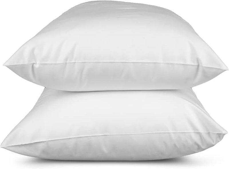 Home of Linen Cotton Pillowcase Set, White, 50x70 cm, 2 Pack