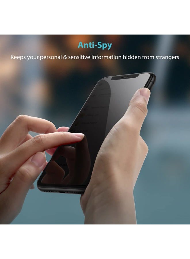 Syncwire Privacy Screen Protector for iPhone 11 / XR (2-Pack), Anti-Fingerprint Tempered Glass (9H Hardness, 6X Stronger, Installation Frame, Bubble Free) [Not Edge to Edge] - Image 5