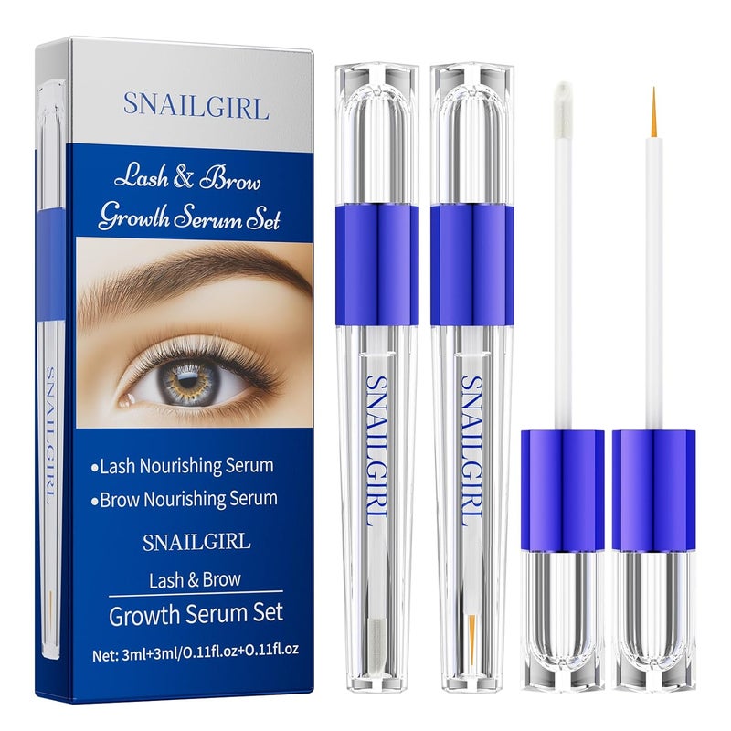 W3W Eyelash and Eyebrow Growth Serum Set Nourishing Lash and Eyebrow Enhancer for Thicker Brows and Grow Bows Faster Longer Fuller Support Serum for Women Men - Image 1