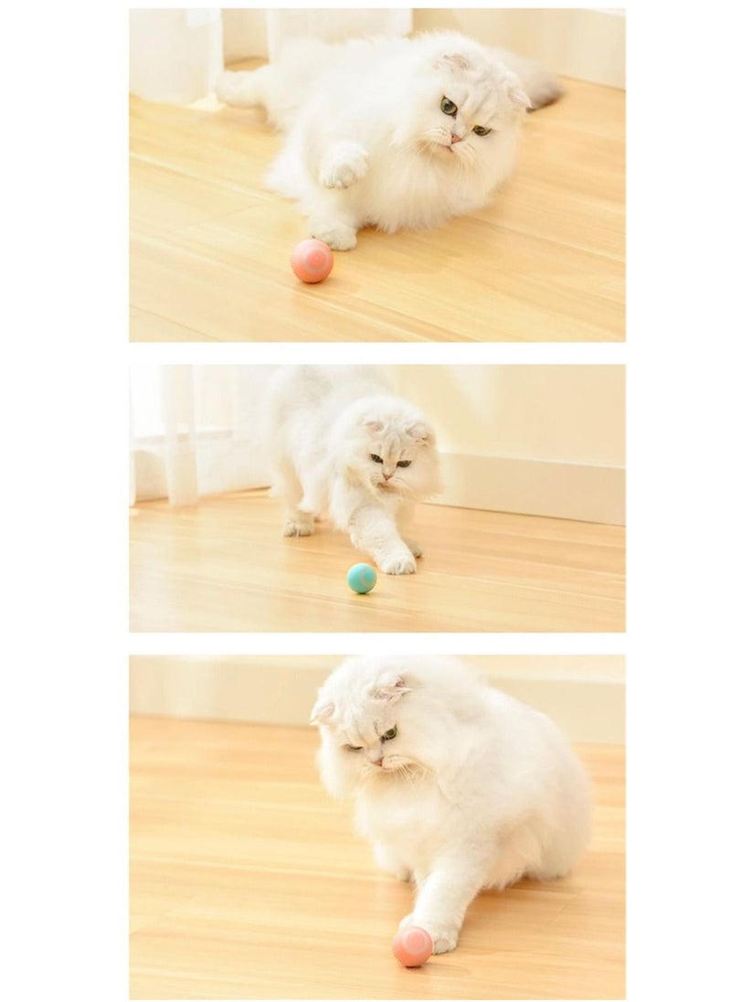 Generic - Interactive Cat Toy Ball, Cat Ball with LED Light, Intelligent Automatic Rolling Ball, Self Rotating 360° Ball, Rechargeable Interactive Ball (Pink) - Image 1