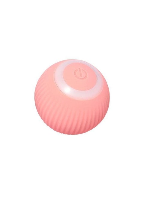 Interactive Cat Toy Ball, Cat Ball with LED Light, Intelligent Automatic Rolling Ball, Self Rotating 360° Ball, Rechargeable Interactive Ball (Pink)