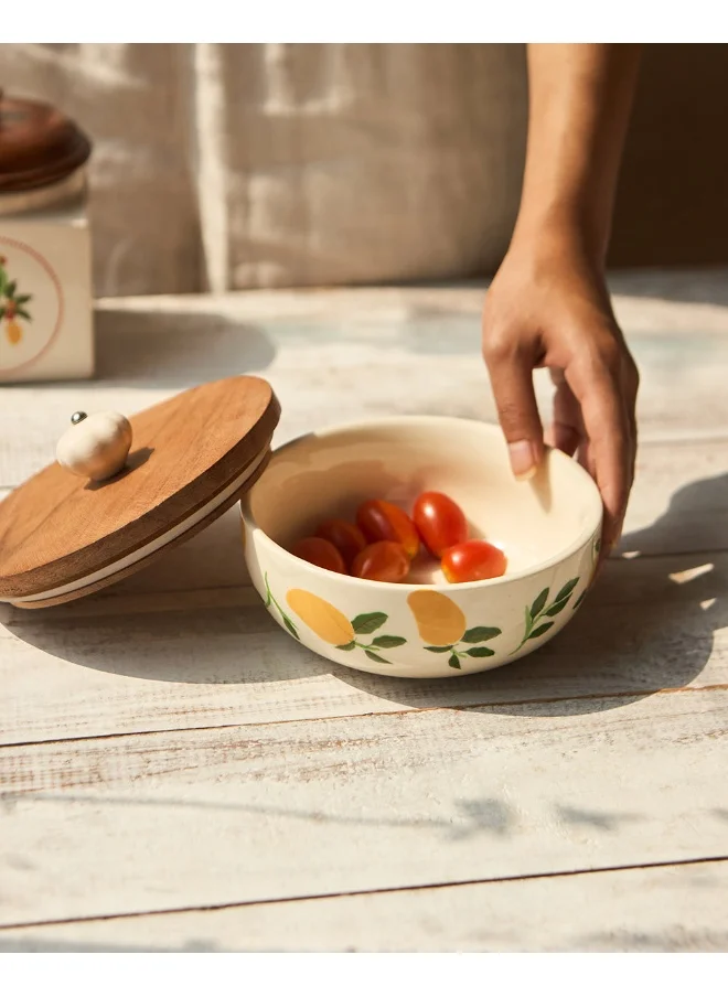 تشامباك Chumbak Serenade Storage Bowl with Lid | Mixing Bowls and Serving Bowls with Lid | Microwave Safe Bowl