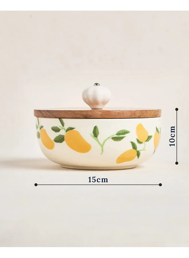 تشامباك Chumbak Serenade Storage Bowl with Lid | Mixing Bowls and Serving Bowls with Lid | Microwave Safe Bowl