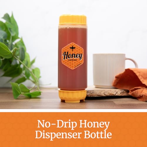Brenium No‑Drip Honey Dispenser Bottle FIFO – 18 oz BPA-Free Squeeze Jar with Silicone Valve for Mess-Free Pouring – Refillable Honey Container for Syrup, Agave, Salad Dressing, Breakfast Use - Image 5