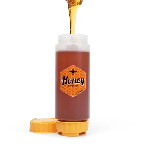 Brenium No‑Drip Honey Dispenser Bottle FIFO – 18 oz BPA-Free Squeeze Jar with Silicone Valve for Mess-Free Pouring – Refillable Honey Container for Syrup, Agave, Salad Dressing, Breakfast Use - Image 3