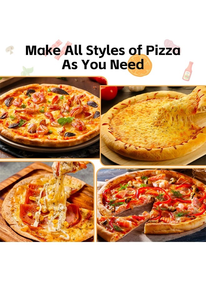 Loquat Stainless Steel Pizza Plate, 10 Inch Round Pizza Shovel Cake Baking Spoon, Round Shovel with Wooden Handle, Multi-Function Cake Safe Transfer Device, Baking Tools with Non-Slip Handle, Baking Tools - Image 3