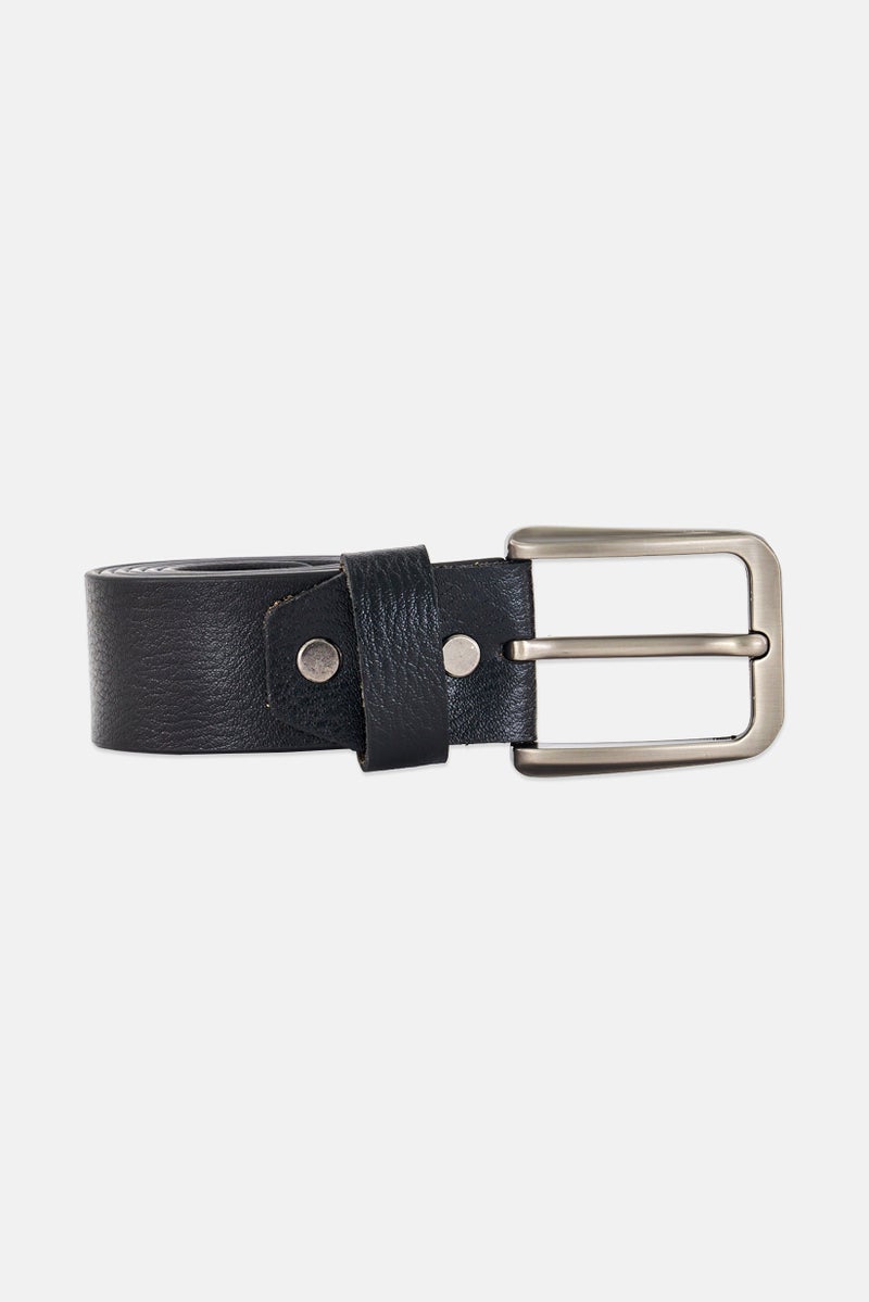 Aeropostale Men Genuine Leather Casual Pin Buckle Belt, Black - Image 1