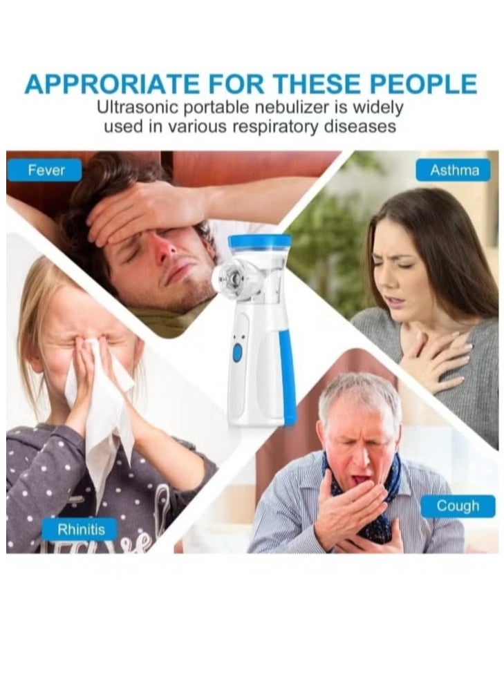 Portable Nebulizer Mini Vaporizers Machine Handheld Atomizers for Adults and Children Travel Nebulizer Steam Inhalator